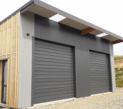 plywood clad farm shed
